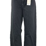 Mango NEW MNG Women's Black Baggy Barrel High Waist Wide Leg Denim Jeans Size 12 Photo 0