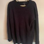 Forever 21 Navy Blue Knit Oversized Sweater Photo 0