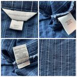Christopher & Banks striped Denim Jean Jacket Blue Size Medium stretch Cotton Photo 6