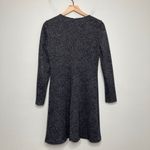 Theory Albita Long Sleeve Dress Stretch Speckle Knit 8 Navy Wool Blend Career Photo 3