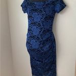 My Bump Maternity Lace & Fully Lined Formal or Simi Formal Off Shoulder Dress Blue Photo 2