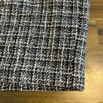 Boston Proper  Tweed  Zippered Mini Skirt Glitter Andrea Behar Black White Gold Photo 1