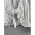 American Eagle NWT White Tie Front Crochet Crop Top Size Large Photo 5