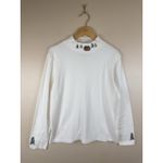 Breckenridge Women’s Embroidered Cotton Long Sleeve Top White Size M Photo 1