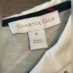 Charter Club  Petite plaid preppy classic polished Embellished-Collar Top NWT M Photo 6