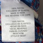 Patrons of Peace  blue w/red flowers ruffled adjustable tie size medium. Photo 5