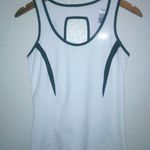 FILA  Performance M Sleeveless Running Fitted Top in White Black Trim Photo 0