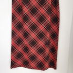 American Vintage Vintage 90s Briggs New York Red Brown Plaid Midi Skirt High Rise Dark Academia 6 Photo 2