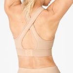 Fabletics  NWT Blare Sports Bra Cross Back High Impact Beige‎ Women's Size Large Photo 1