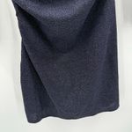 H&M Dress SZ Small NWT Lurex Navy Glitter Holiday Mini Bodycon Off The Shoulder Photo 5