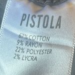 Pistola Black Waxed Denim Jumper Dress Sleeveless Button-Down Size Small Women's Photo 11