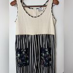 Jeffrey & Dara by Linda Hutley vintage black & white striped floral jumpsuit M/L Size M Photo 1