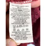 Free People  Red Blouse Top S Crochet Lace Yoke Boho Feminine Dark Romantic Flowy Photo 9