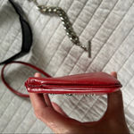 Brighton red leather Love bling studded boho rare wristlet pouch zippered small​ Photo 5