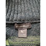 Eddie Bauer Women Size Medium Full Zip Cardigan Sweater Stretch Stripe Classic Photo 2