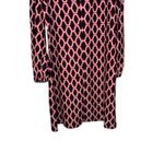 Jude Connally Women's Shift Dress Geometric Honeycomb Print Stretchy‎ Red Medium Photo 9