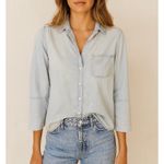Bella Dahl 100% Tencel Chambray Lightweight Blue Top XS Coastal Resort Wear Photo 2