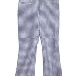 ZARA  Checkered High Rise Straight Leg Stretch Ankle Dress Pants L Purple White Photo 0