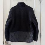 Athleta Winter Cozy Black Sherpa Quilted Snap Sweatshirt Size M Photo 3