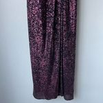 Rene Ruiz Gown Burgundy‎ Off the Shoulder Sequin Cocktail Formal Maxi Dress Sz 4 Pink Photo 5