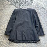 Vintage Gilmor Pinstripe Skirt Suit Set Gray 16 Photo 12