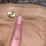 Fossil camel tan color cowhide leather fold over crossbody bag lots of details Photo 4