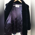 Vintage Intrigue Luxury by Glenoit faux fur luxury coat jacket Black Size 14 Photo 7