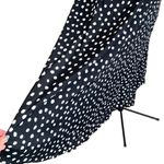 Vintage 1990s Maxi Dress Sleeveless Black White Polka Dot Print Cowl Neck Flowy Size 12 Photo 7