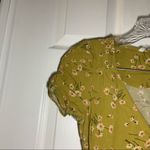 American Eagle  Green-Yellow Floral V Neck Short Sleeve Dress XS Photo 3