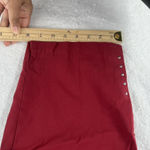 Roz & Ali  Classic Fit Pants Womens 20W Plus High Rise Ankle Red Stretch Studs Photo 14