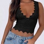 SheIn Black Lace Tank Top  Photo 0