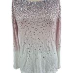 INC International Concepts Pink/White Ombre Sequined Rayon Sz M Pink Size M Photo 0