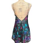 Vtg 1980s Lucie Ann II Floral Nighty Negligee Slip Nightgown Intimate Sleepwear Black Photo 5