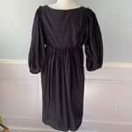 World Market Black Neutral Cotton Eyelet Lace V Neck Chuimui Balloon Sleeve Sz M Size M Photo 8