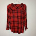 Universal Threads UNIVERSAL THREAD Burnt Orange & Black Plaid 1/4 Button Down Shirt Size M Photo 6