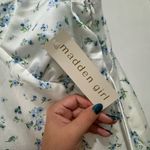 Madden Girl Ivory and Blue Floral Satin Mini Dress – Size Small – NWT Photo 5