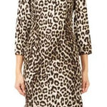 Rag and Bone  Silk Leopard Long Sleeve Wrap Dress Size 6 Animal Print Mobwife Glam Photo 0