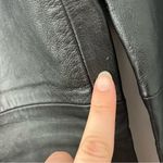 BCBGMAXAZRIA  Black 100% Leather Pants women’s size 12 straight leg moto unused Photo 3