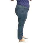 Nicole Miller (12) Soho High Rise Ankle Skinny Jeans Mid Wash Distressed Raw Hem Photo 1