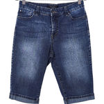 Nine West Denim Pedal Pushers Size 10 Cuffed Long Denim Shorts Photo 0