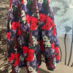 Forever 21 Floral Dress Fit and Flare Lined SZ Med Pleated Colorful Bright Wedding  Chic Photo 6