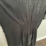 Sonoma Swim Coverup Tunic Gauze Raw Hems Lightweight Elastic Waist Soft Black Photo 7