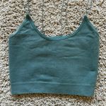 Blue Ribbed Bra Crop Top Photo 0