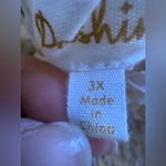 Moon River Dashing  SMOCKED DRESS Yellow White Balloon Sleeves Lined Summer Women Dress 3X Photo 8