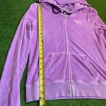 Victoria's Secret Victorias Secret PINK Women's M Purple Hooded Zip Up Jacket Love Terry Cloth Photo 1