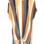 Anthropologie  W5 Striped Tie-Front Top multicolor stripes Size Small EUC Photo 4