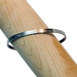 NVC 925 Sterling Silver Love Believe Dream Cuff Bracelet Photo 2