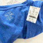 J.Crew NWT Slub Cotton V-neck Tank Top Royal Blue Photo 3