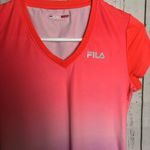 FILA  Womens Ombre Athletic  Sporty Workout Short Sleeve Sz S Photo 2