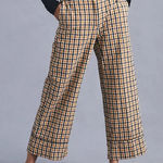 Anthropologie  Maeve High-Rise Seersucker Trousers size 2 Photo 0
